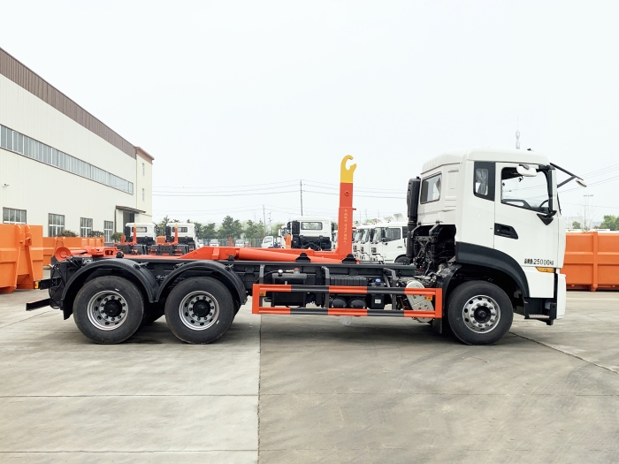 HDW5252ZXXD6车厢可卸式垃圾车（东风天龙）20T