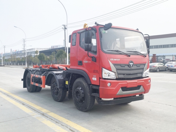 HDW5240ZXXBJ6车厢可卸式垃圾车(福田瑞沃ES5三轴工程版)20T